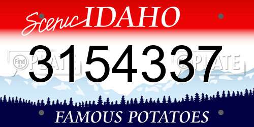 3154337 Idaho License Plate
