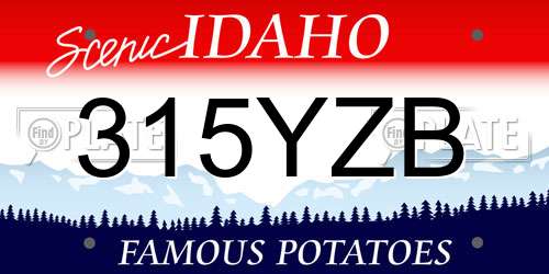 315YZB Idaho License Plate