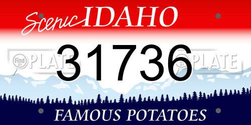 31736 Idaho License Plate