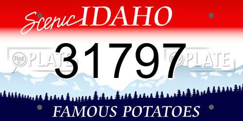 31797 Idaho License Plate