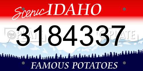 3184337 Idaho License Plate