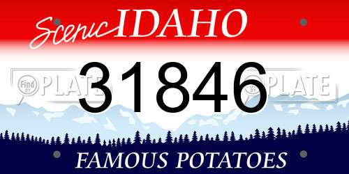 31846 Idaho License Plate