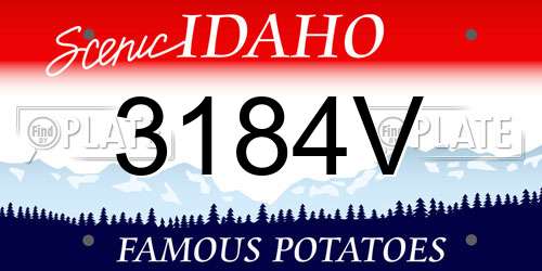 3184V Idaho License Plate