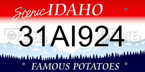 31AI924 Idaho License Plate