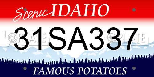 31SA337 Idaho License Plate