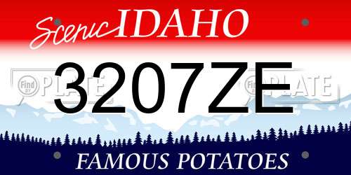 3207ZE Idaho License Plate