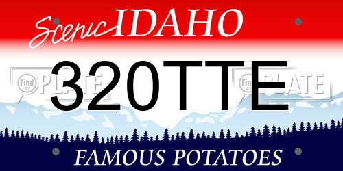 320TTE Idaho License Plate