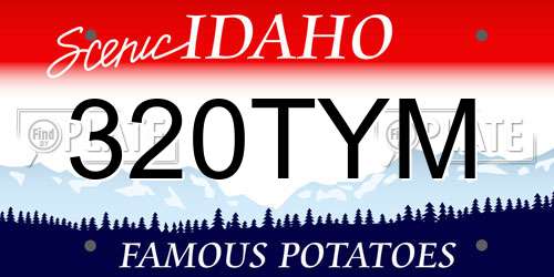320TYM Idaho License Plate