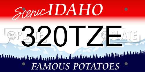 320TZE Idaho License Plate