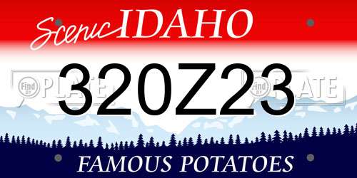 320Z23 Idaho License Plate