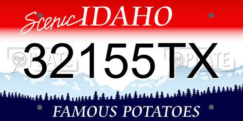32155TX Idaho License Plate