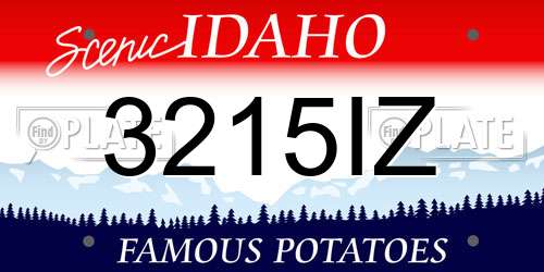 3215IZ Idaho License Plate