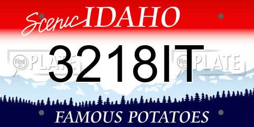 3218IT Idaho License Plate