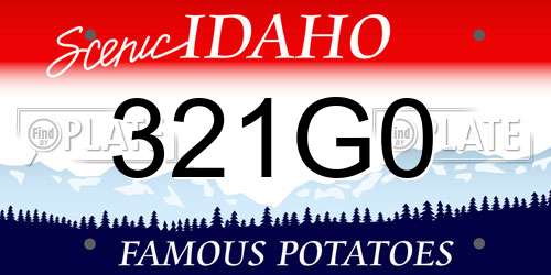 321G0 Idaho License Plate