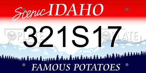 321S17 Idaho License Plate