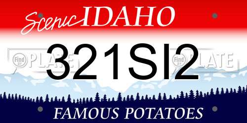 321SI2 Idaho License Plate