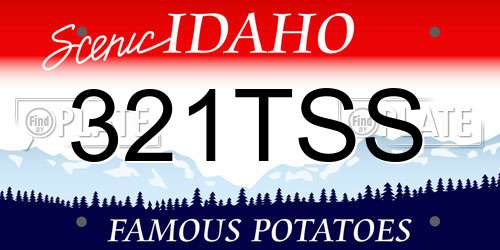 321TSS Idaho License Plate