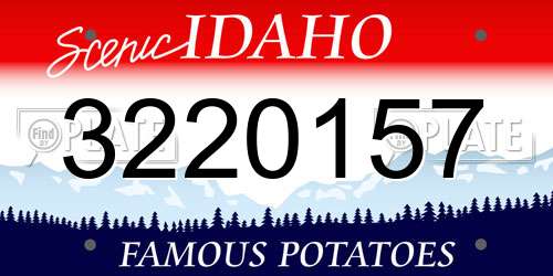 3220157 Idaho License Plate