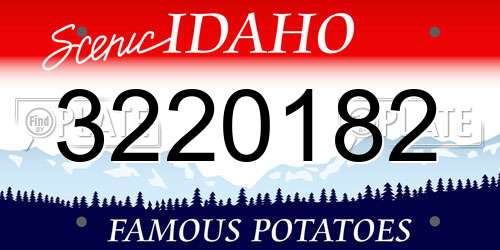 3220182 Idaho License Plate