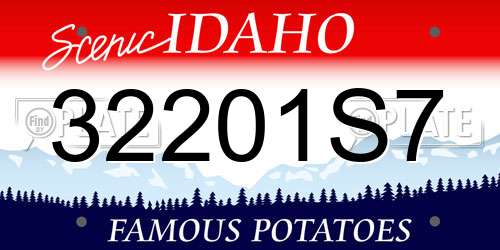 32201S7 Idaho License Plate
