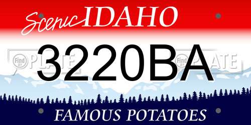 3220BA Idaho License Plate