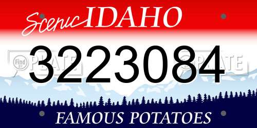 3223084 Idaho License Plate