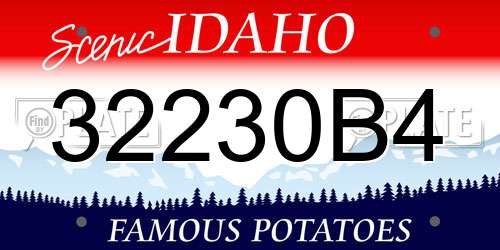 32230B4 Idaho License Plate