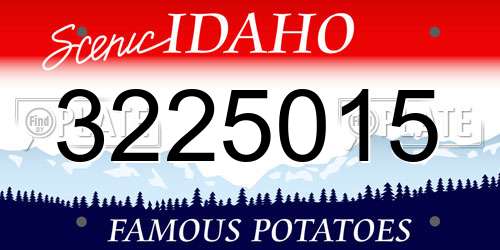 3225015 Idaho License Plate