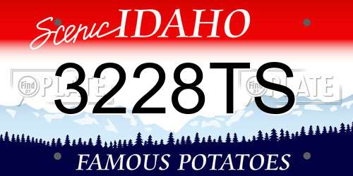 3228TS Idaho License Plate