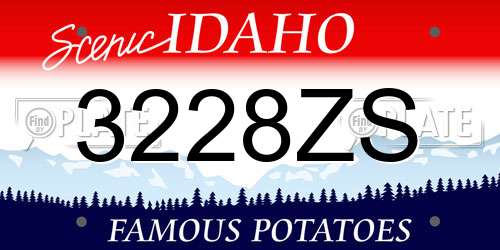 3228ZS Idaho License Plate