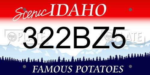 322BZ5 Idaho License Plate