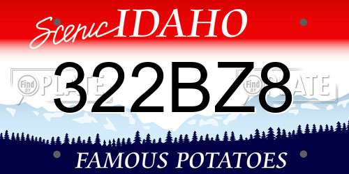 322BZ8 Idaho License Plate