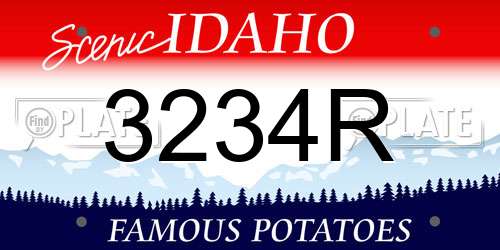3234R Idaho License Plate