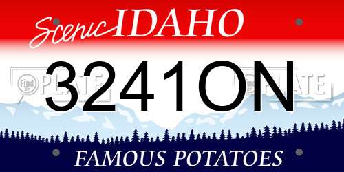 3241ON Idaho License Plate