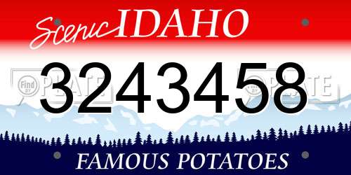 3243458 Idaho License Plate
