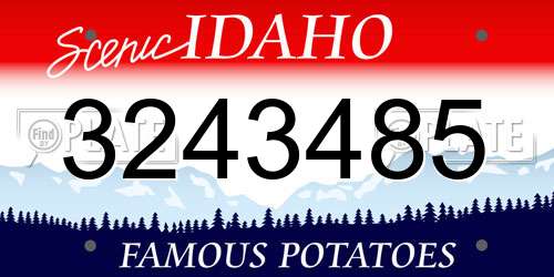 3243485 Idaho License Plate