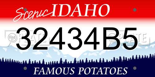 32434B5 Idaho License Plate