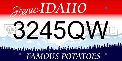 3245QW Idaho License Plate