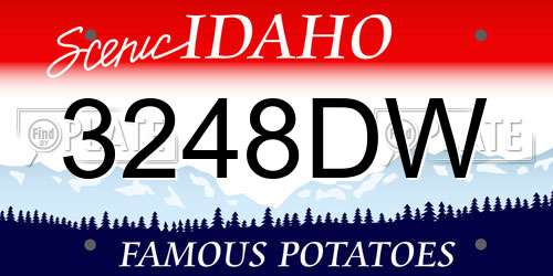 3248DW Idaho License Plate