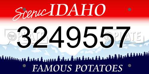 3249557 Idaho License Plate