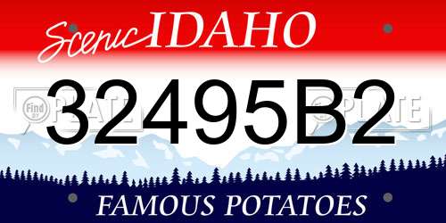 32495B2 Idaho License Plate