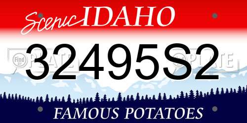 32495S2 Idaho License Plate