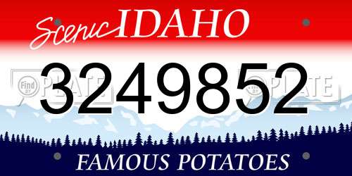 3249852 Idaho License Plate
