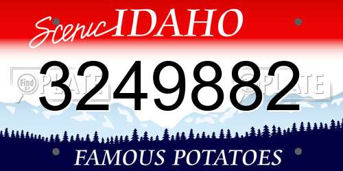 3249882 Idaho License Plate