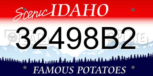 32498B2 Idaho License Plate