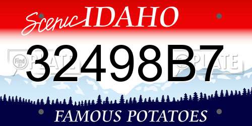 32498B7 Idaho License Plate