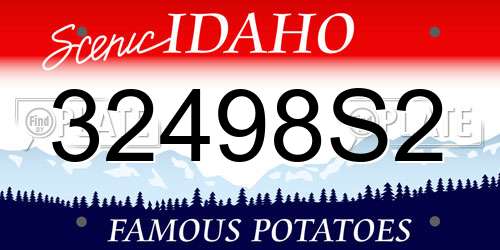 32498S2 Idaho License Plate