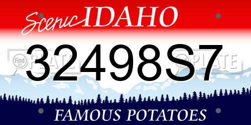 32498S7 Idaho License Plate
