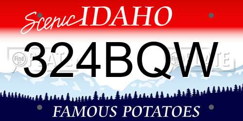 324BQW Idaho License Plate