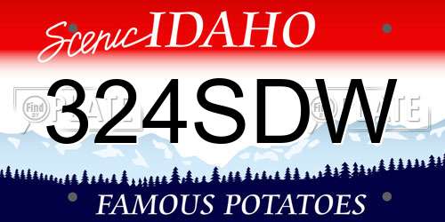 324SDW Idaho License Plate